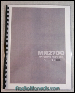 Drake MN-2700 Instruction Manual Drake MN-2700 Instruction Manual